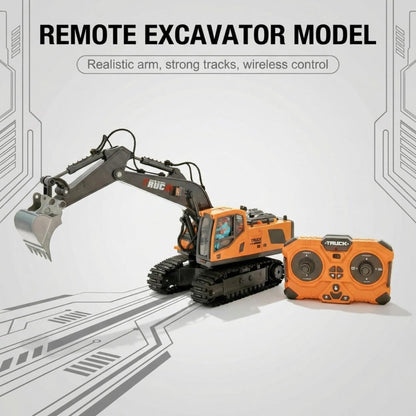 Remote Control Excavator Toy Set for Kids with Metal Shovel Bucket LED Lights & 1200mAh Rechargeable Battery – 2.4GHz RC Construction Vehicle for Boys Ages 6+, Birthday Christmas Gift, Multi-Vehicle Options
