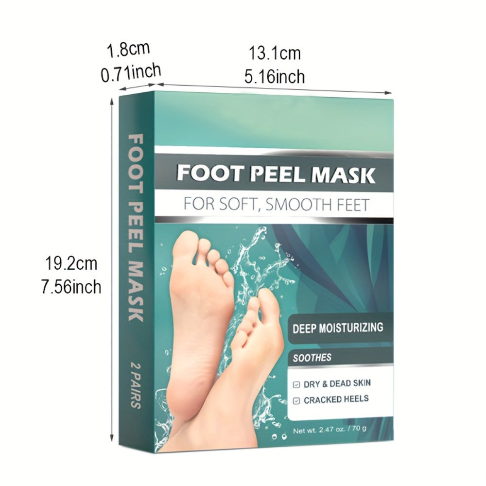Foot Peel Mask Exfoliating Socks Dead Skin Remover Moisturizing Firming Brightening Hypoallergenic Peeling Treatment for Dry Cracked Heels Rough Skin Smooth Soft Feet 2 4 6 Pairs