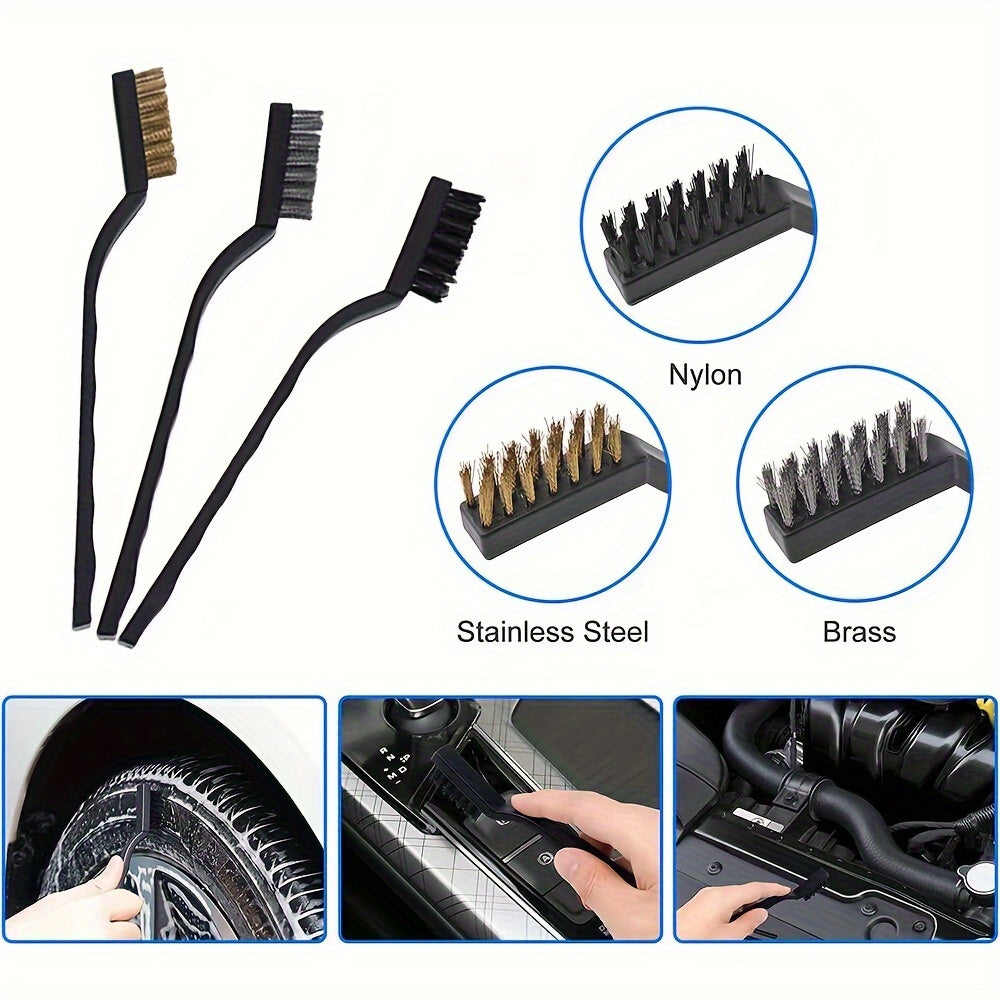 Car Detailing Brush Set The Ultimate Auto Cleaning Kit for Vents Gaps Maintenance Car Air Outlet Detail Clearance Brush