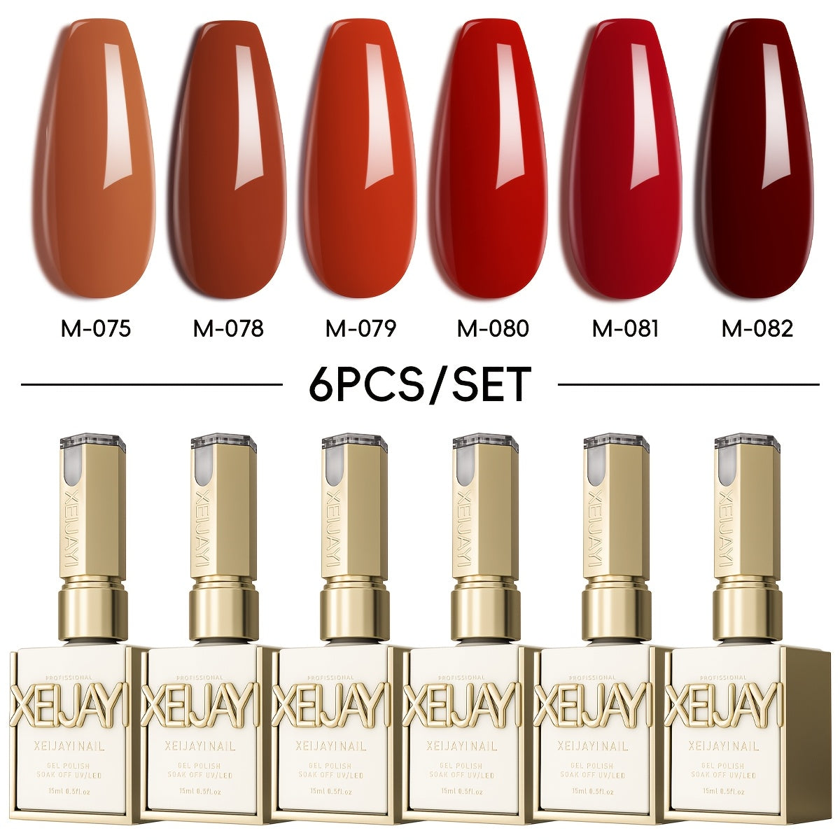 Holographic Rainbow Candy Gel Nail Polish Set 6 Colors 15ml - Semi-Permanent Soak Off LED UV Long Lasting Glossy Macaroon Finish Photo Frame Bottle Spring Summer Nail Art Kit for Women 0.51oz Each