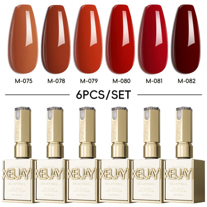 Holographic Rainbow Candy Gel Nail Polish Set 6 Colors 15ml - Semi-Permanent Soak Off LED UV Long Lasting Glossy Macaroon Finish Photo Frame Bottle Spring Summer Nail Art Kit for Women 0.51oz Each