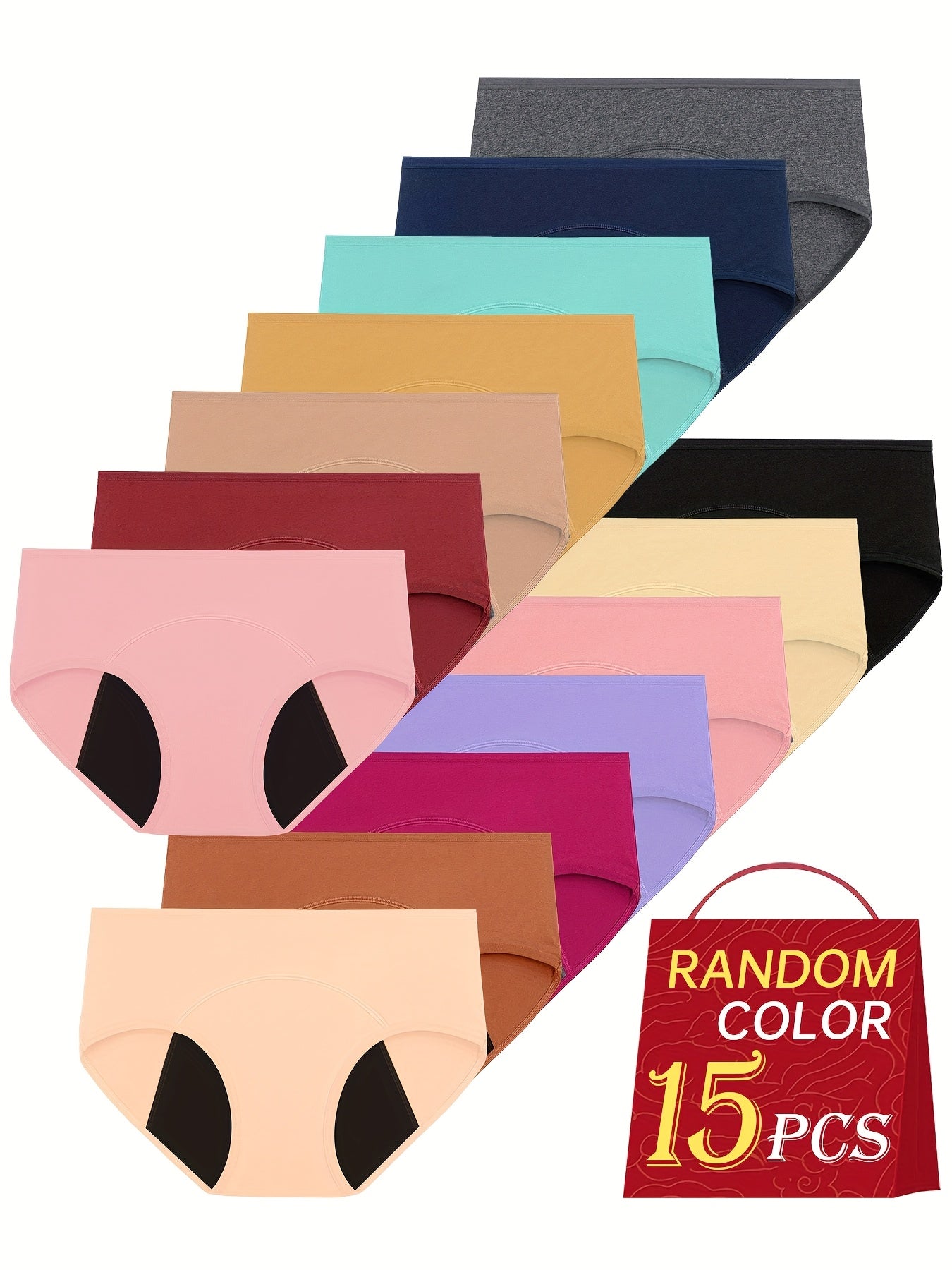 Women’s 15-Pack Period Briefs - Leak-Resistant Coverage