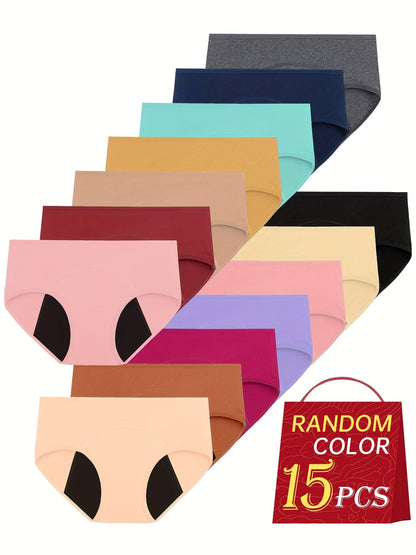 Women’s 15-Pack Period Briefs - Leak-Resistant Coverage