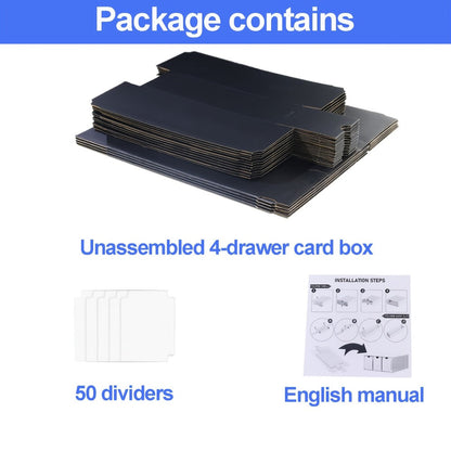 Trading Card Storage Box 12 Drawer with 50 Dividers – Large Cardboard Card Organizer for Sports Cards Baseball Pokemon TCG Playing Cards Collector Gift