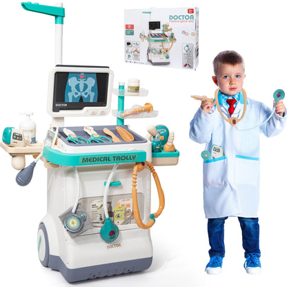 Deluxe Doctor Kit for Kids 26pcs – Pretend Medical Station Toy Set with Play Stethoscope & Medical Instruments – Role Play Gift for Boys Girls Ages 3 4 5 6+