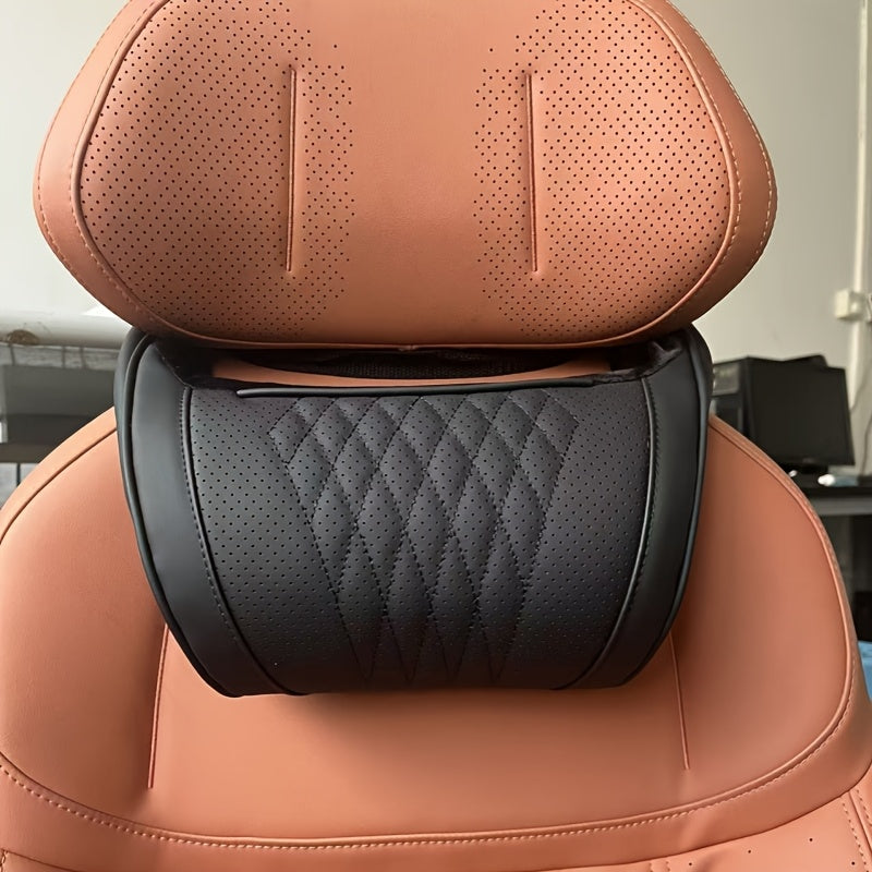Luxurious Napa Headrest- Ultra Soft and Breathable Design, Neck Support and Form-Fitting Shape, Suitable for All Car Models, Can Be Used in Most Vehicles, Durable High-Quality Material, Suitable for Long-Distance Driving and Office Use