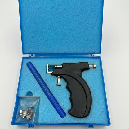 Ear Piercing Gun Kit with 24pcs Stainless Steel Studs – Professional Self Piercing Tool for Ear & Nose with Marking Pen, Safe & Easy to Use for Home & Salon