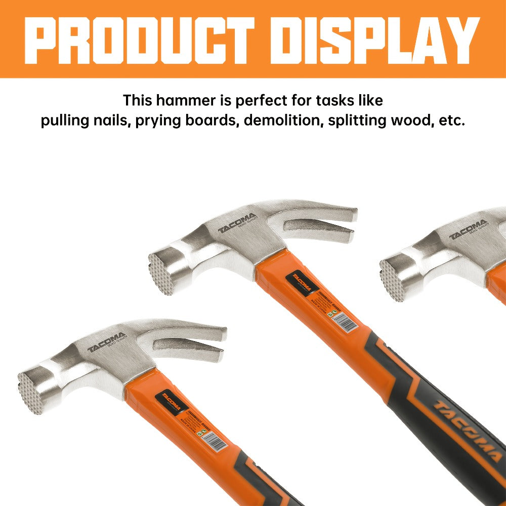 Claw Hammer & 700-Piece Nail Kit – 8oz or 16oz Forged Steel Magnetic Hammer with Galvanized Picture Hanging & Finishing Nails, Home Repair & DIY Wall Hanging Tool Set