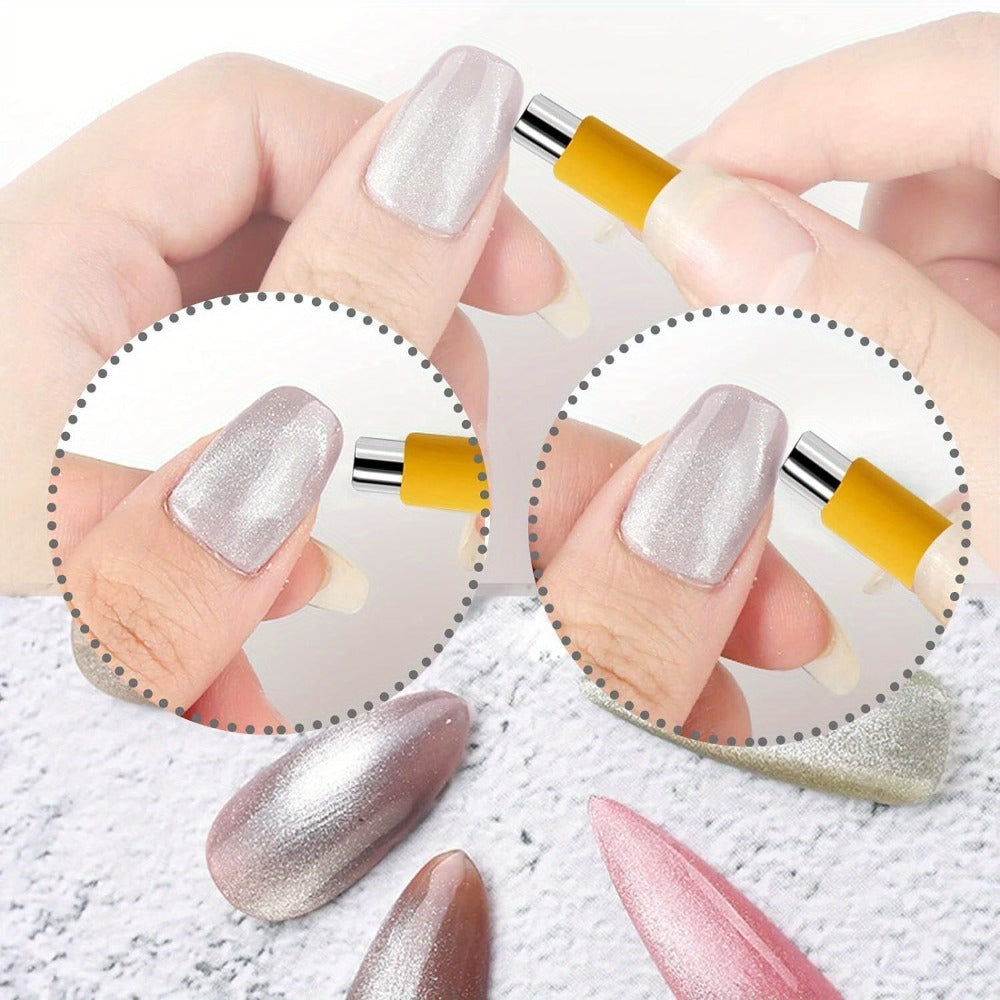 Cat Eye Gel Polish Kit 14Pcs Magnetic UV Nail Polish Set with Magnet Pen – 3D Shimmer Cat Eye Nail Art for Salon & DIY Manicure, Beginner to Pro, Long-Lasting LED Curable