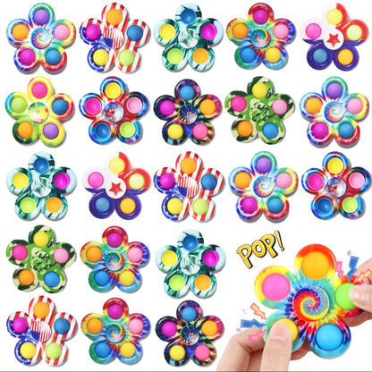 Sensory Fidget Spinners Bulk 30 Pack – Stress Relief Spinner Toys for Kids ADHD Anxiety Focus Party Favors Classroom Prizes Goodie Bag Fillers Birthday Gifts Girls Boys