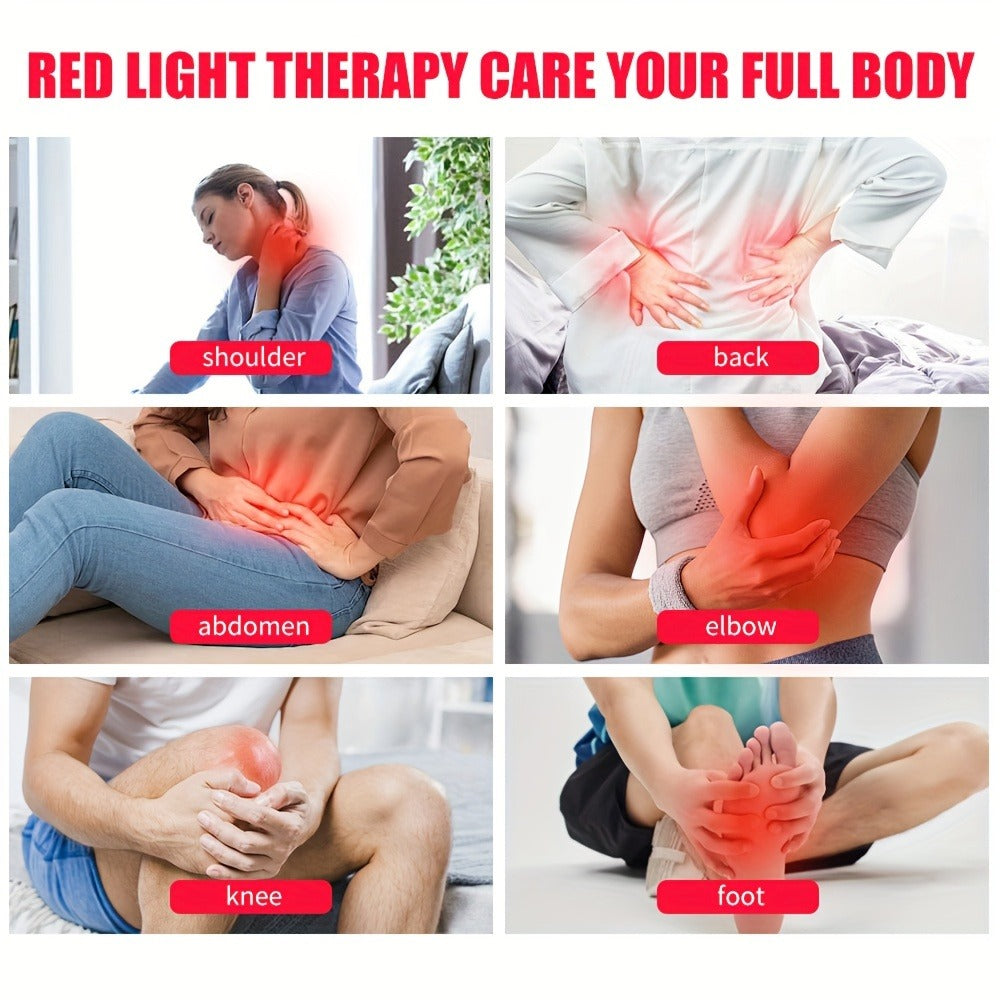 Red Light Therapy for Face & Body – 660nm Red Light & 850nm Infrared LED Lamp with Stand, Skin Rejuvenation, Anti-Aging & Pain Relief Device, Self-Care Gift for Women & Men, Birthday & Holiday Gift
