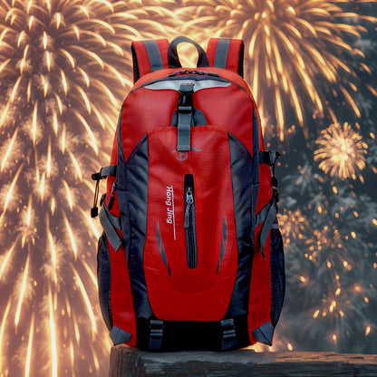 Hiking Backpack 25.8L Outdoor Mountaineering Bag – Large Capacity Travel Sports Rucksack with Torso Adjustment for Trekking, Camping, Climbing & Day Trips, Available in Red, Blue, Black & Orange