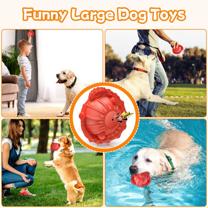 Durable Bite-Resistant Dog Ball – Audible Squeaky Floating Rubber Toy for Small, Medium & Large Dogs | Outdoor & Pool Use