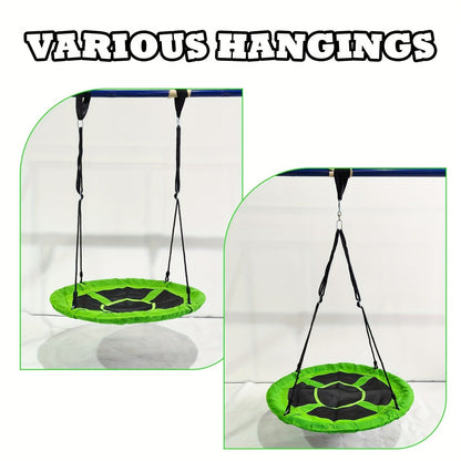 Kids Disc Swing 40 Inch – Anti-Slip Tree Swing with Adjustable Straps Powder Coated Frame Indoor Outdoor Play