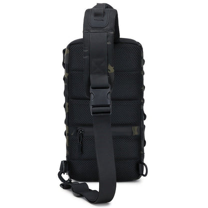 MOLLE Shoulder Bag – Large Capacity Tactical Chest Pack, Waterproof Nylon EDC Crossbody Bag for Hiking, Cycling, Fishing & Camping, Multi-Compartment, Adjustable Strap