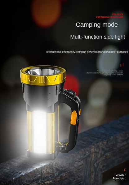 Zoomable LED Flashlight Rechargeable - 2000 Lumen High Power Torch, Adjustable Brightness, 2400mAh Battery, Super Bright Zoom Light for Camping, Fishing & Outdoor Activities