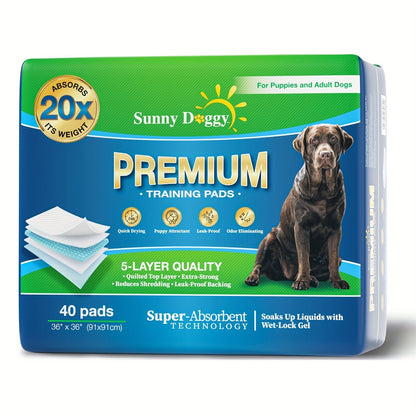 Dog Training Pads for Puppies Large - Disposable Pee Pads with Odor Control, Leak-Proof & Super Absorbent - Puppy Potty Pads for Housebreaking, 40/50/120 Count