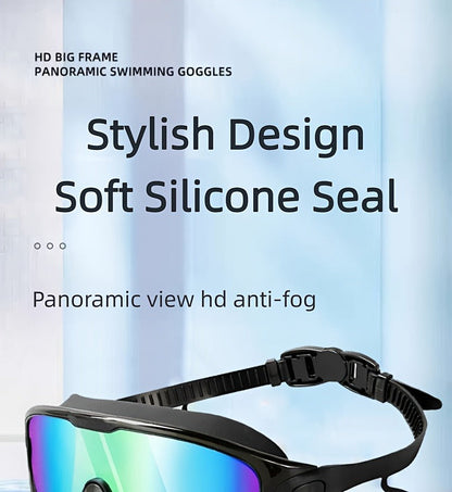 Anti-Fog Swimming Goggles Set – UV Protection, Earplugs & Nose Clip