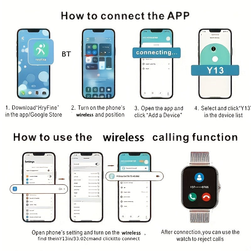 Smart Watch with Calling 1.83 Inch Touch Screen 100 Fitness Functions
