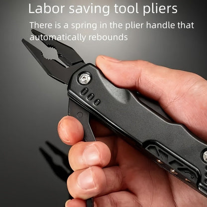 Multitool Folding Pliers Hammer Wrench Combo 4-in-1 Portable Camping Multi-Function Tool for Outdoor Survival Vehicle Emergency Household Repair