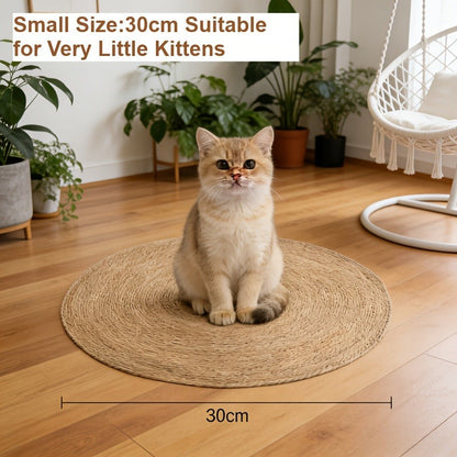 Sisal Sofa Protector Cat Scratch Mat – Universal Anti-Scratch Claw Cover for Cats & Dogs, Furniture Protector Pad for Sofa, Couch & Chair, 13.78" or 15.74" Square