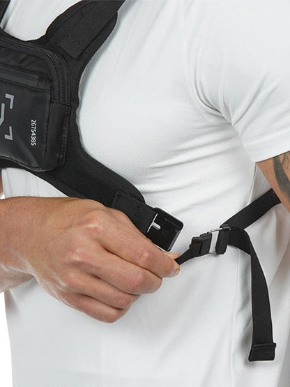 Lightweight Running Chest Bag for Men – Reflective Adjustable Vest Strap, Waterproof, Cycling Hiking Skiing Sports Pack