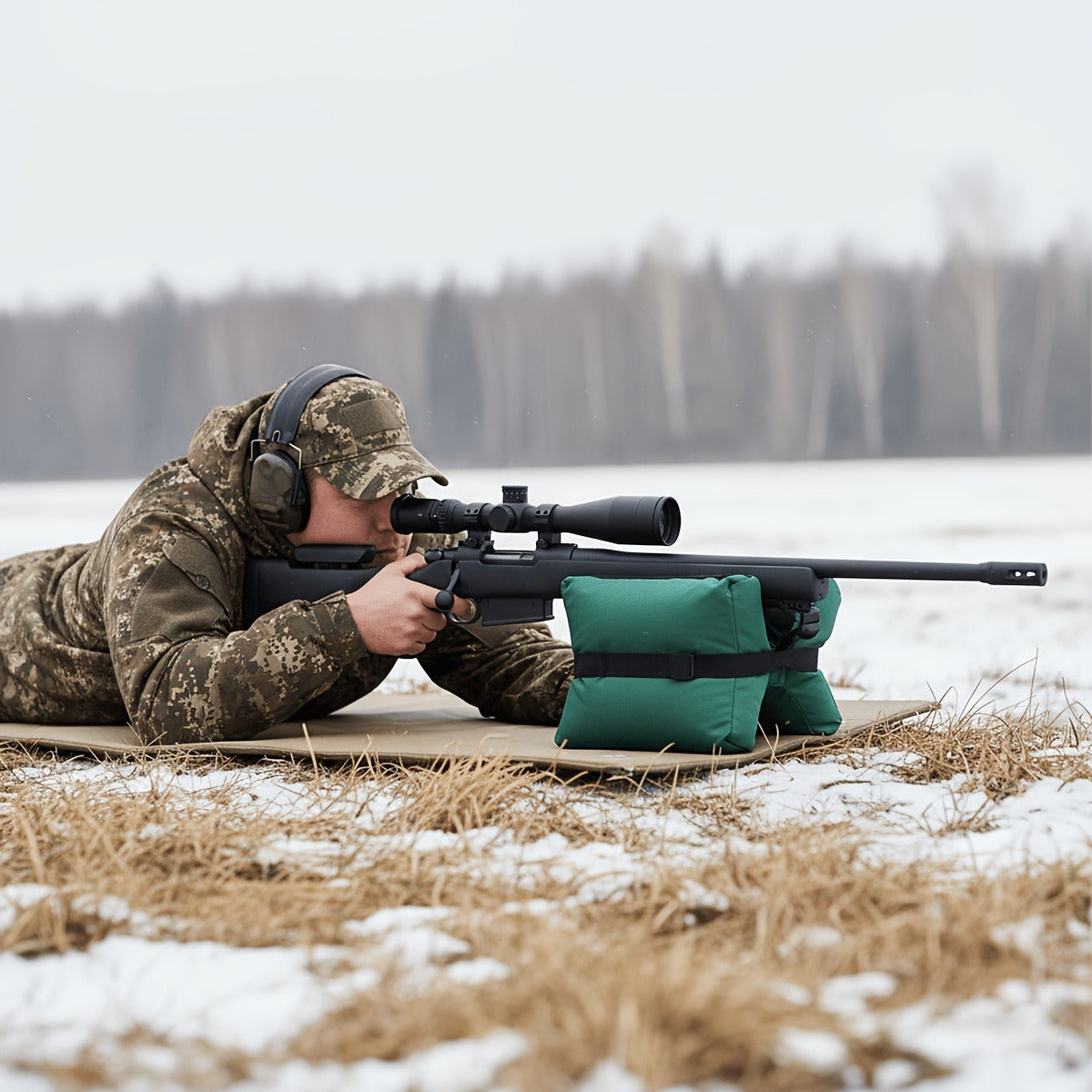 Rifle Shooting Rest Bag – Tactical Unfilled Sandbag Gun Support for Range Hunting & Photography | 600D Oxford Cloth Bench Rest Steady Bag