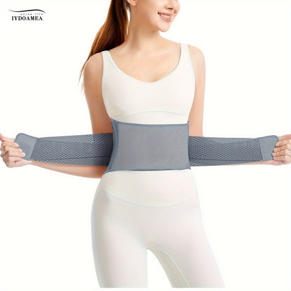 Breathable Back Brace Air Mesh with 4 Steel Plates & 2 Spring Stays – Anti-Skid Adjustable Lumbar Support Belt for Work, Men Women, S–XXL in 3 Colors