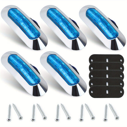 Marine LED Navigation Lights Set of 20 – Stern Circular Deck & Onboard Boat Lights for Yachts & Boats | Low Frequency, No Battery Required, Multi-Color Options
