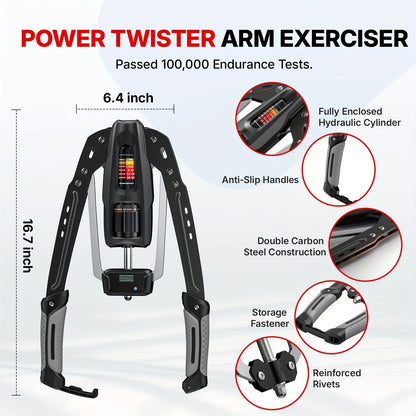 Chest Expander Twister Arm Exerciser 22-440LB Hydraulic Adjustable Resistance Shoulder Muscle Training Fitness Equipment for Home Gym