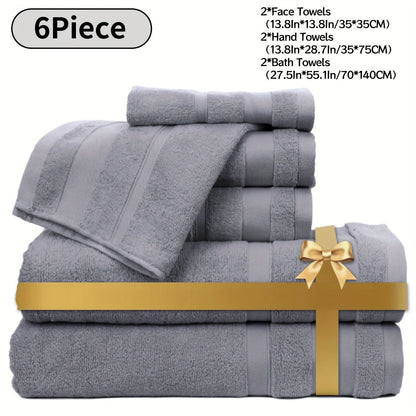 Cotton Bath Towel Set 6/10 Piece - 100% Pure Cotton Large Bath Towels for Women & Men, Highly Absorbent Quick Dry Spa Hotel Quality Towels for Bathroom, Bedroom, Gym, Pool & Travel, Soft Fluffy Luxury Towel Sets