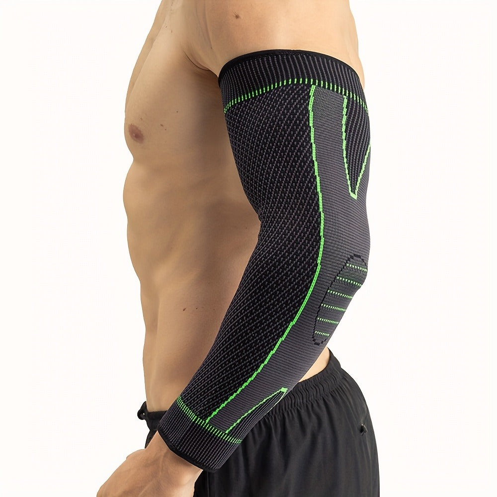 Compression Elbow Brace Arm Sleeves 2pcs Non-Slip Breathable Elbow Support for Tendonitis Tennis Elbow Golfer Elbow Pain Relief for Men Women Basketball Gym Sports