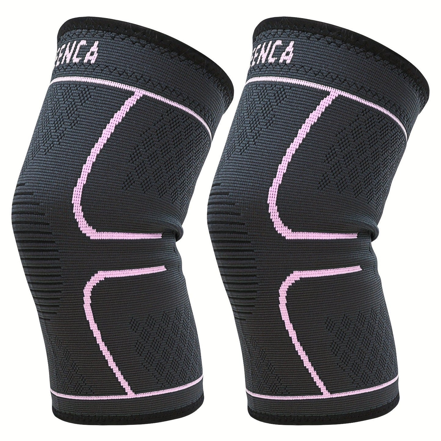 Compression Knee Sleeve 2 Pack for Men Women Breathable Non-Slip Silicone Strip Knee Support High Elasticity Running Exercise High Intensity Sports Copper Beige Pink Orange M XL XXL XXXL