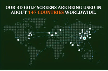 Golf Impact Screen 4K UHD – Ultra-Quiet 3D Golf Simulator Projector Screen, Wear-Resistant, Indoor Golf Training, 3 Sizes