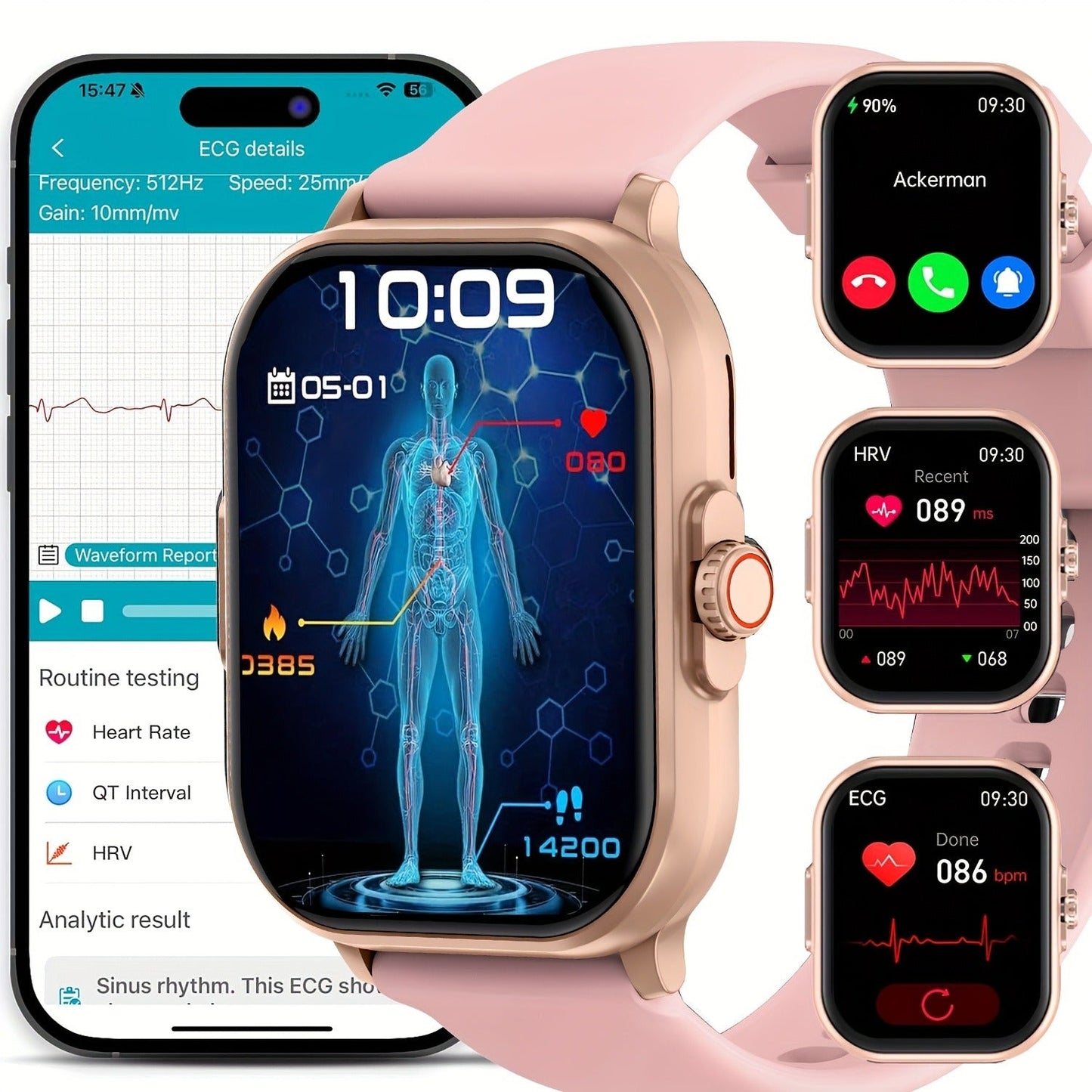 Smartwatch Bluetooth 5.1 Calling 2.01 Inch Display Multi Sport Modes