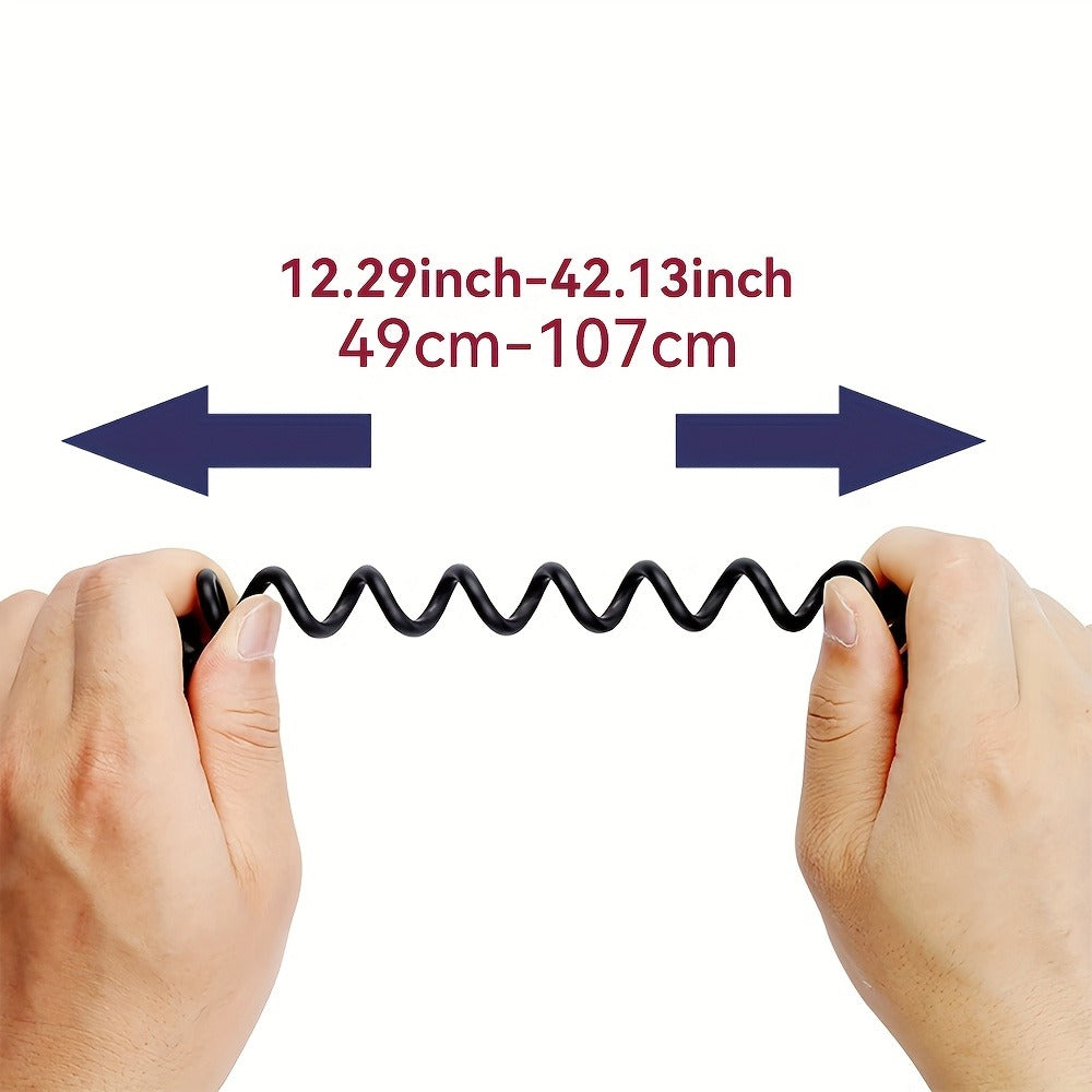 Walkie Talkie Speaker Mic 3.5mm Jack for Baofeng BF-888S UV-5R & Kenwood TK Series – Coiled Cable, 360° Rotating Clip