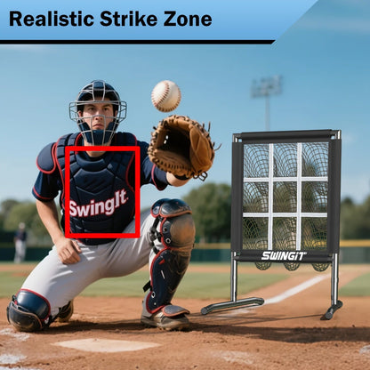9-Pocket Baseball Pitching Net with Adjustable Targets & Carry Bag for Pitching Practice All Skill Levels
