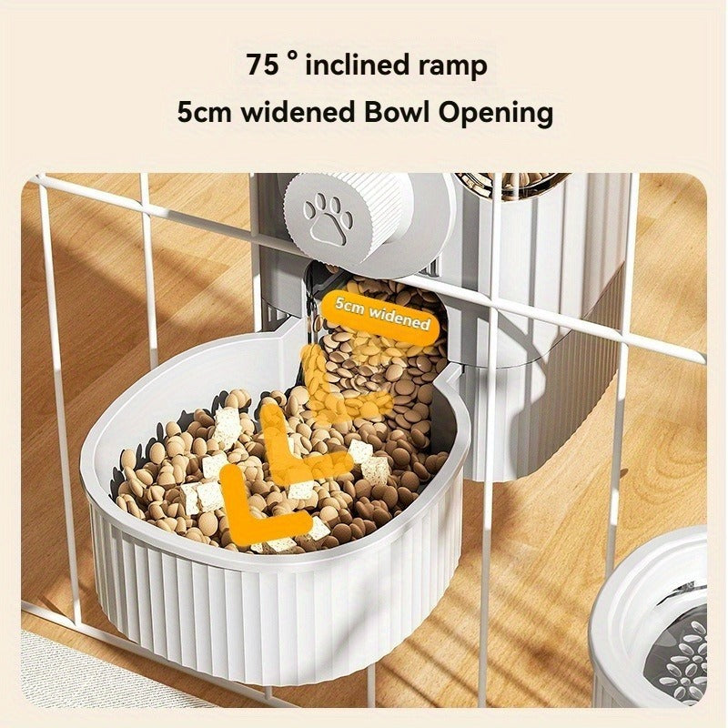 Hanging Cage Pet Water Dispenser & Automatic Feeder – No-Drip Gravity Feed Bowl for Rabbits, Guinea Pigs, Hamsters & Small Animals | Cage-Mount Design, Easy Refill