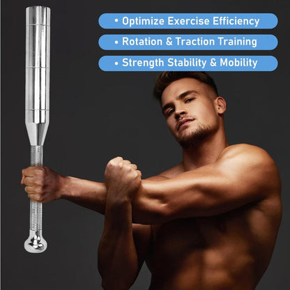 Adjustable Steel Club Bell Macebell Indian Club 6.5-17.5LB Strength Training Grip Power Workout for Men & Women