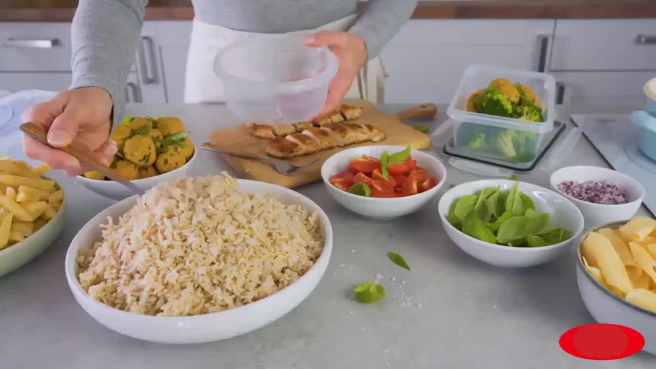 Sealed Food Storage Containers with Lids - Microwave Safe Outdoor Picnic Lunch Box Set for Salads, Fruits, Vegetables & Sandwiches, Durable Leak-Proof Meal Prep Containers, Available in 24/40/48pc Sets