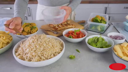 Sealed Food Storage Containers with Lids - Microwave Safe Outdoor Picnic Lunch Box Set for Salads, Fruits, Vegetables & Sandwiches, Durable Leak-Proof Meal Prep Containers, Available in 24/40/48pc Sets