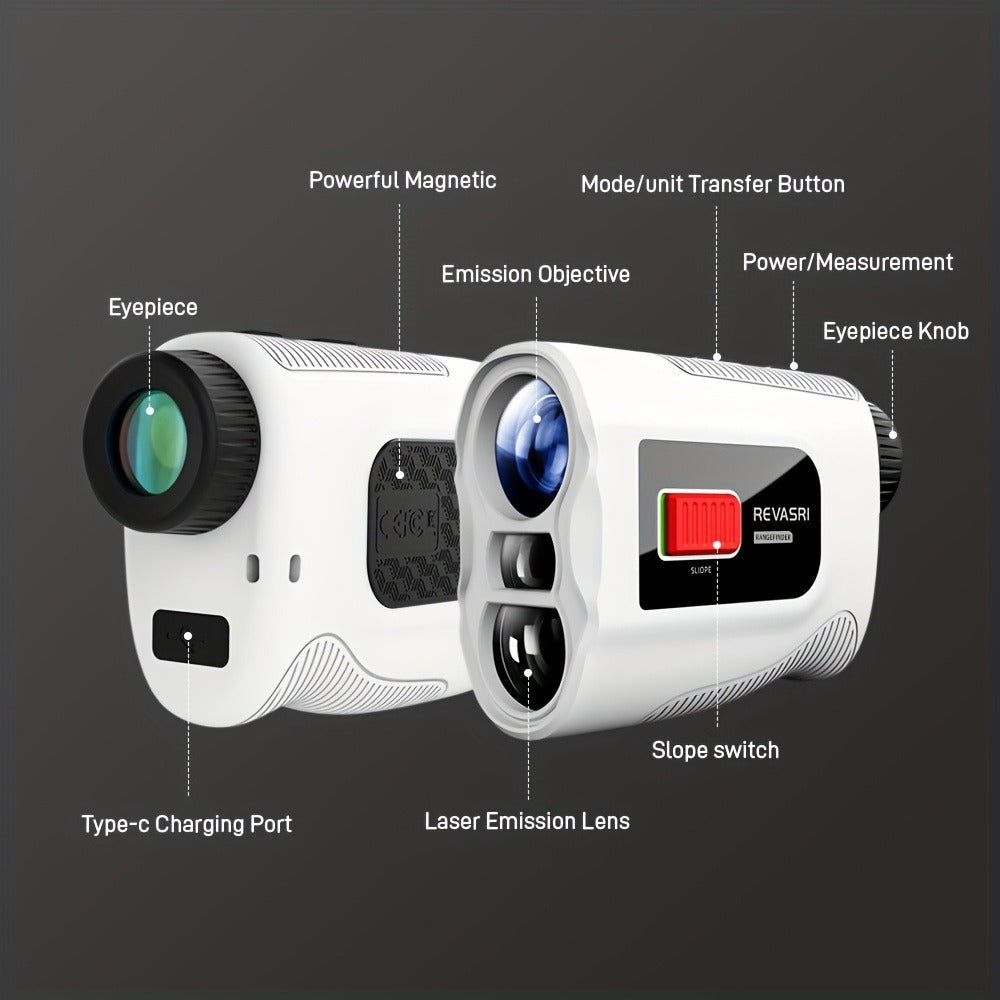 Laser Rangefinder for Golf 1000 Yards Magnetic Mount Slope Compensation Pin-Seeker Vibration Lock USB-C Rechargeable Tournament-Legal Distance Meter for Golfers