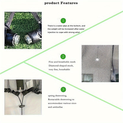 Outdoor Screen House Tent | Large Mosquito Net Double Zipper Yard