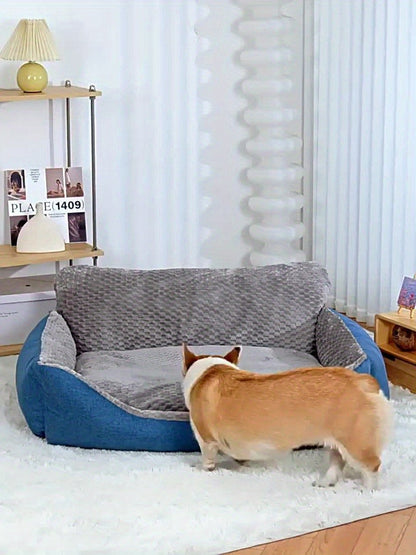 Orthopedic Dog Bed Luxury Extra Large Fluffy Winter Warm Pet Couch, Cat Sofa Kennel Cushion Pad for Small Medium Large Dogs Cats up to 110LB, 4 Sizes S to XL, Includes Cat Teaser Toy