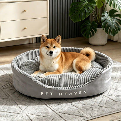 Furry Round Pet Bed for Dogs & Cats - Soft Warm Washable Dog Bed with Anti-Slip Base, Foldable Breathable Plush Cat Bed Mattress for Small Medium Large Pets, Indoor Dog Cage Pad, Sizes M-XXL