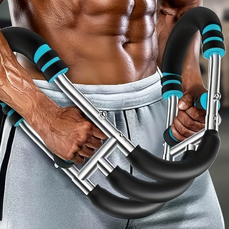 Arm Strength Trainer Three-Bar Chest Expander, Adjustable Multi-Level Resistance, Portable Detachable Forearm & Chest Workout Device for Home Gym, Strength Training & Muscle Building