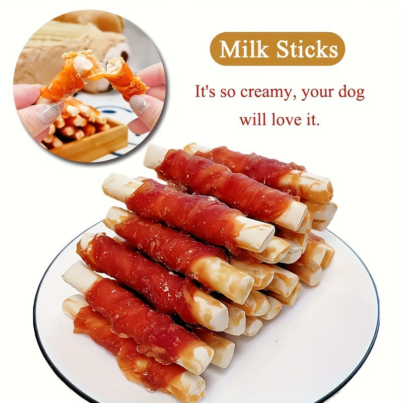 Dog Treats High Protein Training Sticks Chicken Duck Sweet Potato Milk Flavor Healthy Digestible Reward Snacks for Small Medium Large Dogs 200g 400g