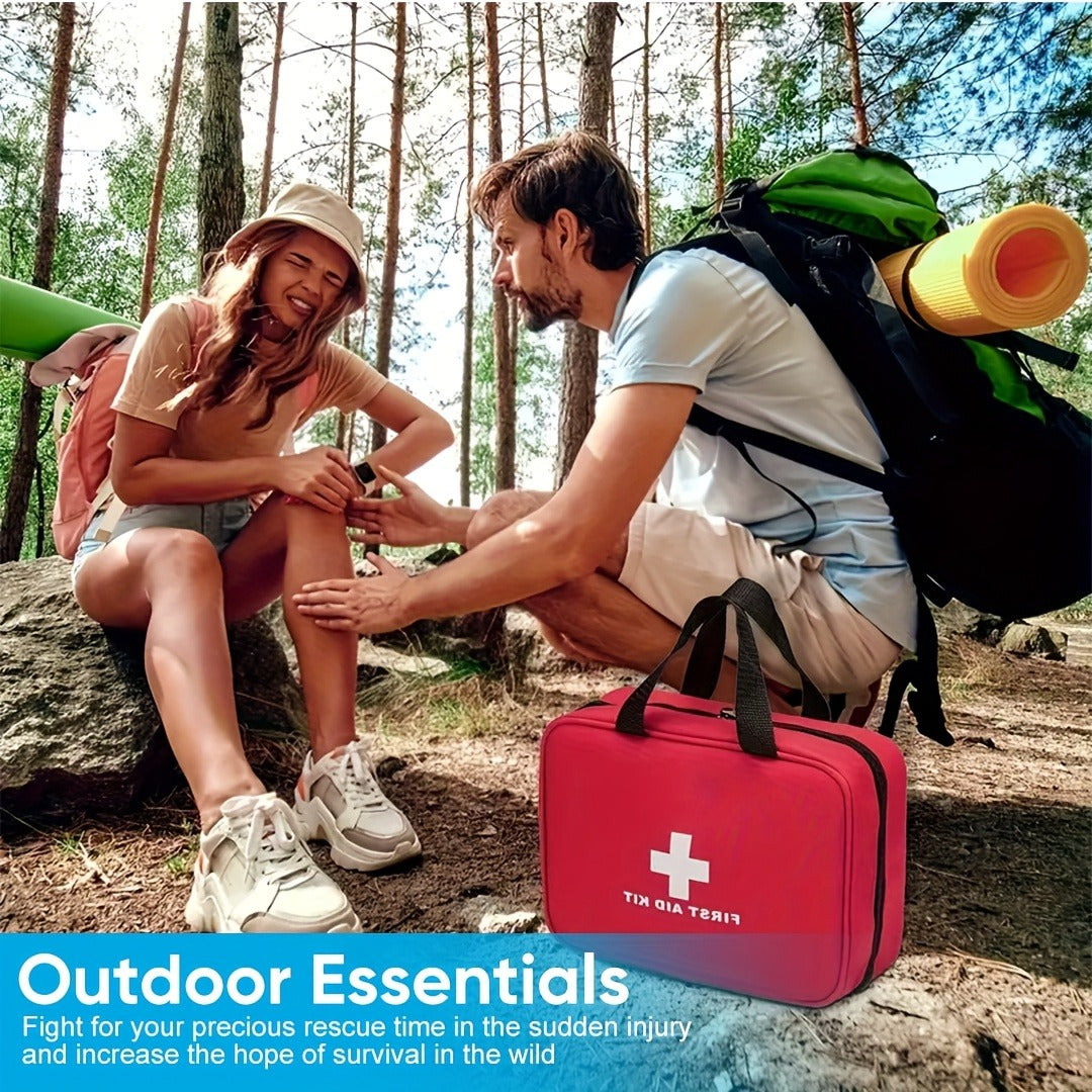338 Piece First Aid Kit Waterproof Compact Trauma Kit Home Car Camping