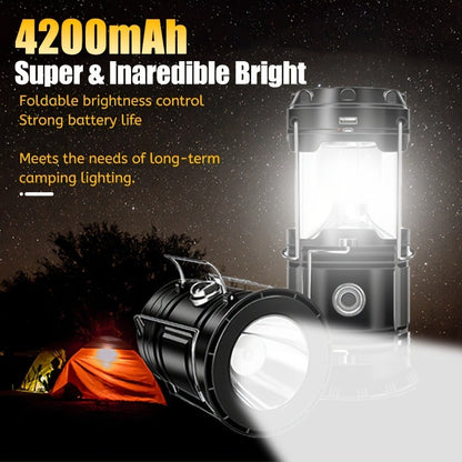 Collapsible Camping Lantern Rechargeable Bulk Set – Foldable USB LED Pendant Light for Camping, Power Outages & Emergency Survival, 4/8pcs Value Pack