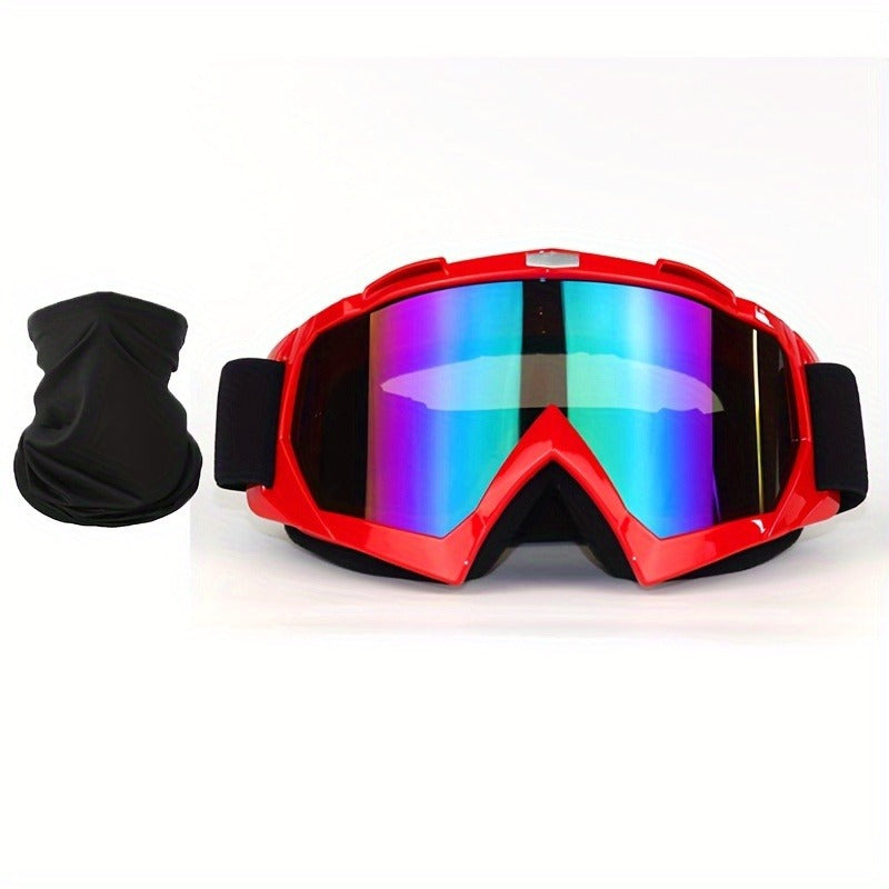 Ski Goggles Set with Black Headband – TPU Frame PC Lens Mirror Coating, Thick Foam Pad, Adjustable Strap, 28+ Color Styles, Adult Snow Goggles for Skiing & Snowboarding, Great Gift